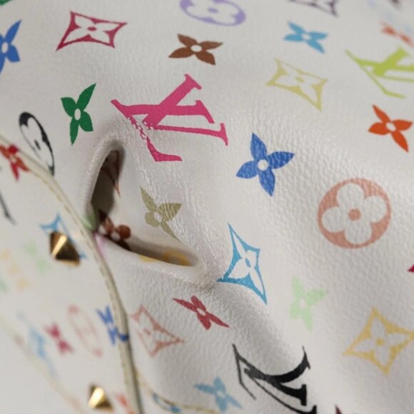 LOUIS VUITTON Monogram Multicolor Annie GM Tote Bag White M40303 LV Auth 133621V - Picture 4 of 16